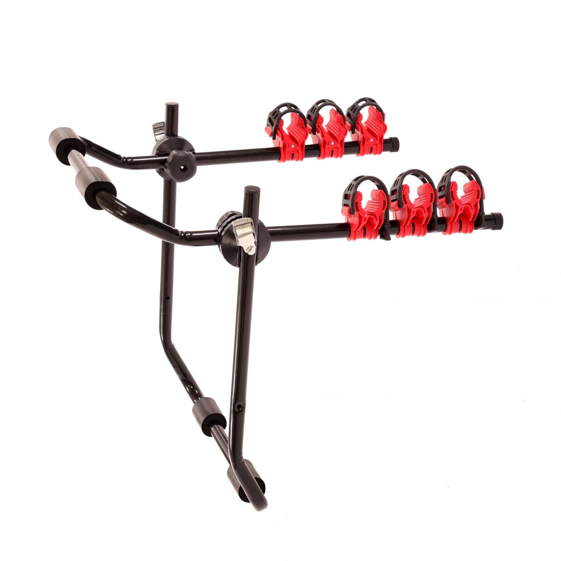 (L43) Universal 3 Bike Bicycle Hatchback Car Mount Rack Stand Carrier Size: 70 x 47.5cm, Weigh...