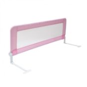 (G42) 150cm Pink Baby Child Toddler Bed Rail Safety Protection Guard Cleanable Toughened Fab...