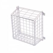 (G93) Medium Letterbox Door Post Mail Catcher Basket Cage Holder Guard Lift Up Top Steel with...