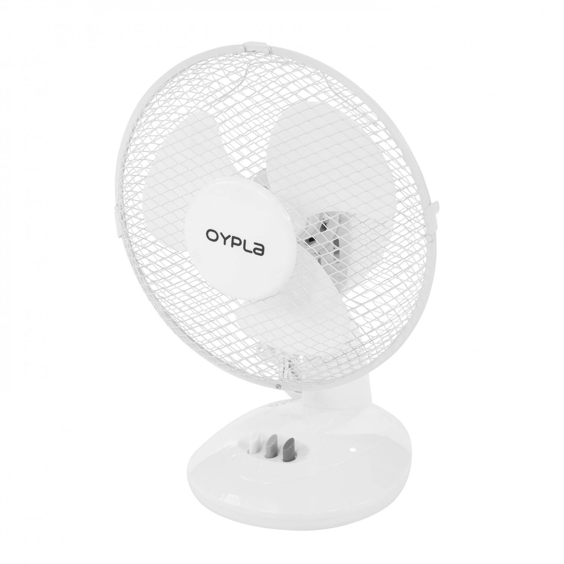 (G14) 9" 2 Speed Oscillating Electric Desk Table Home Office Fan 3 Speed Push Button Speed C... - Image 2 of 2