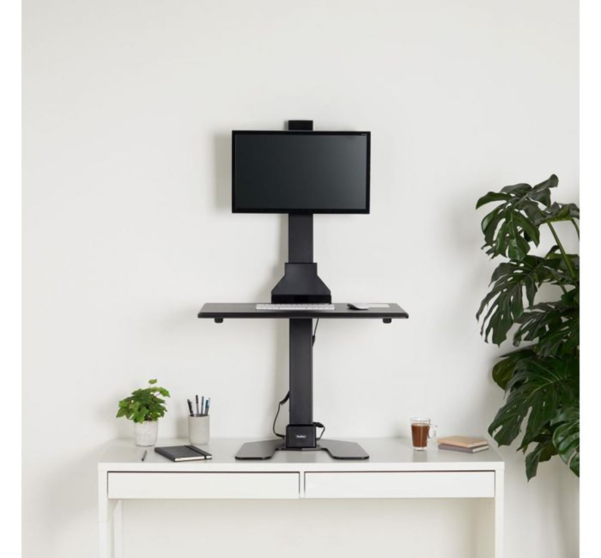 (AP86) Electric Single Monitor Riser The screen and desk space can be smoothly and quietly adj... - Image 3 of 4