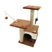 (PR9) Cat Tree Scratch Post Activity Centre Bed Cave Kitten Quality Soft and Padded Plush Felt...