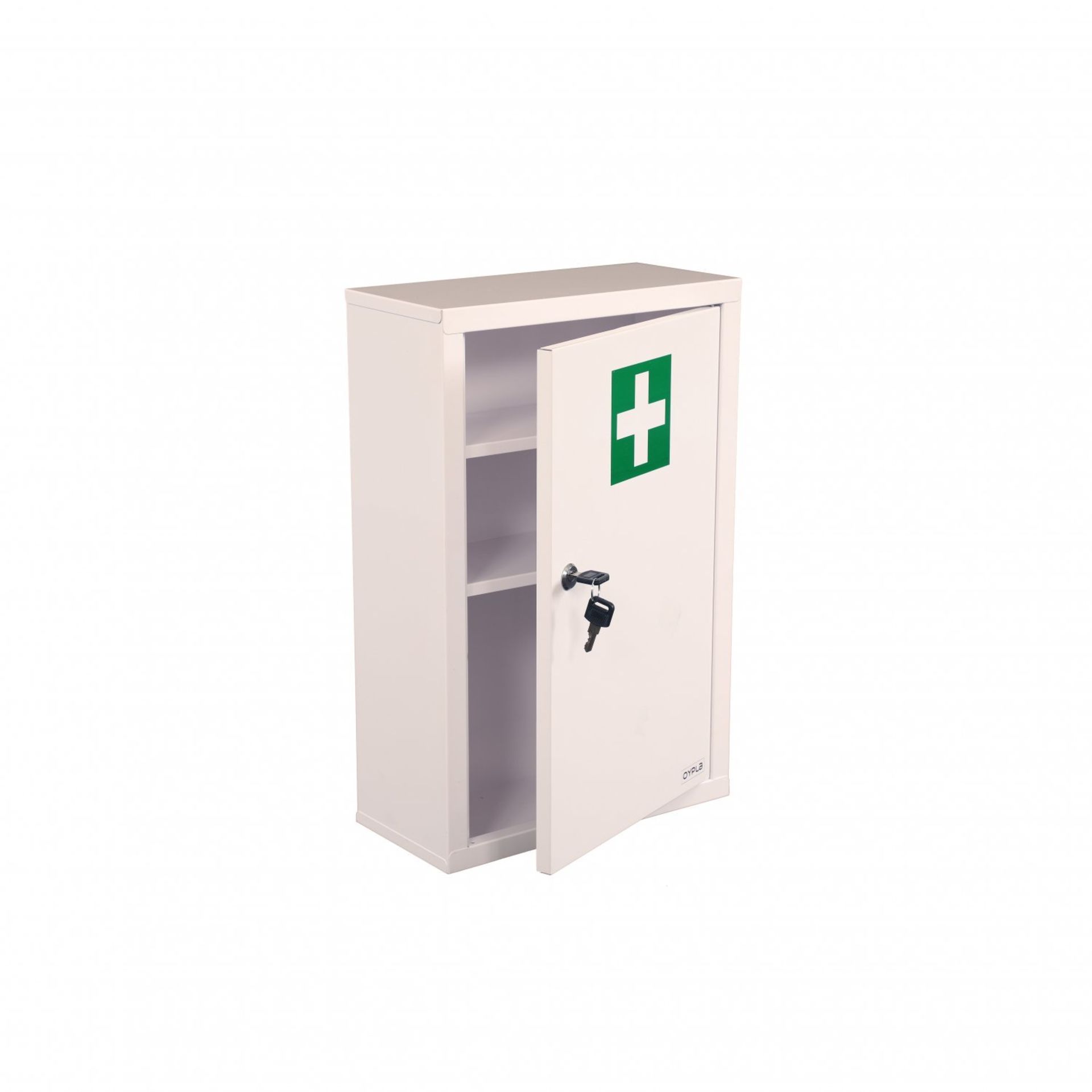 (PR96) Wall Mounted Metal First Aid Medicine Medical Cabinet Locker Dimensions: 48 x 32 x 16cm...