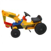 (PR82) Childrens Pedal Ride on Yellow Super Mini Digger Tractor CE & EN71 Certified - Ages 3 A...