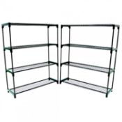 (PR95) Double Pack Flower Staging Display Greenhouse Racking Shelving Robust storage solution ...