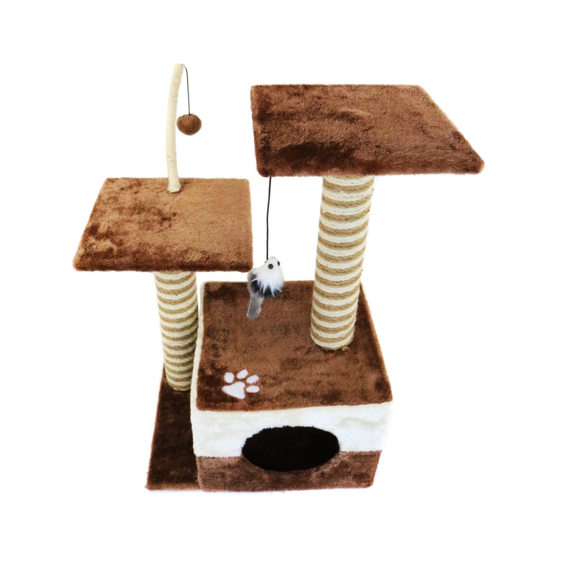 (PR9) Cat Tree Scratch Post Activity Centre Bed Cave Kitten Quality Soft and Padded Plush Felt... - Image 2 of 2