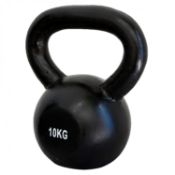 (PR13) 10kg Cast Iron Kettlebell Weight Training Fitness Workout Gym Weight: 10kg Ergonomical...