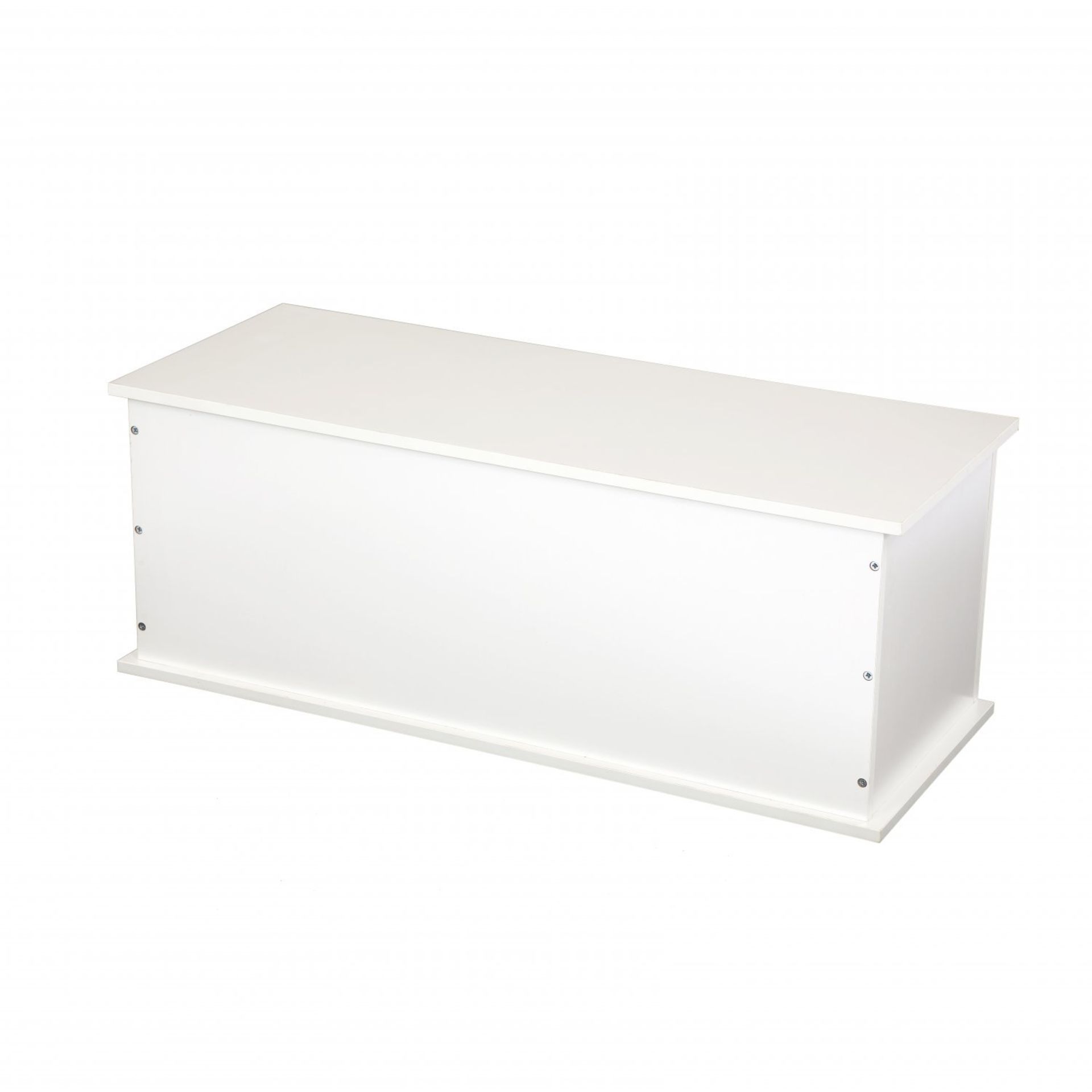 (PR41) White Wooden Storage Chest Ottoman Blanket Box Toy Chest Trunk Dimensions: 100 x 40 x ... - Image 2 of 2