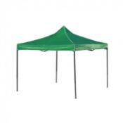 (PR72) 3m x 3m Green Pop-Up Folding Garden Gazebo Marquee Awning Tent Dimensions: 3m x 3m - M...