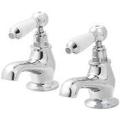 (Q16) Brean Basin Pillar Tap. This traditional style chrome basin tap from the Brean collection...