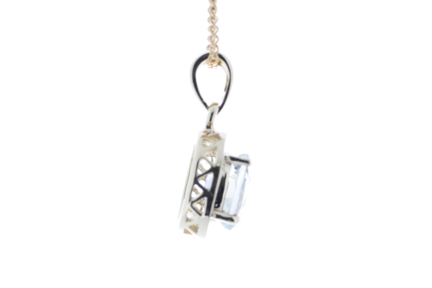 9ct Yellow Gold Diamond And Green Amethyst Pendant - Image 2 of 4