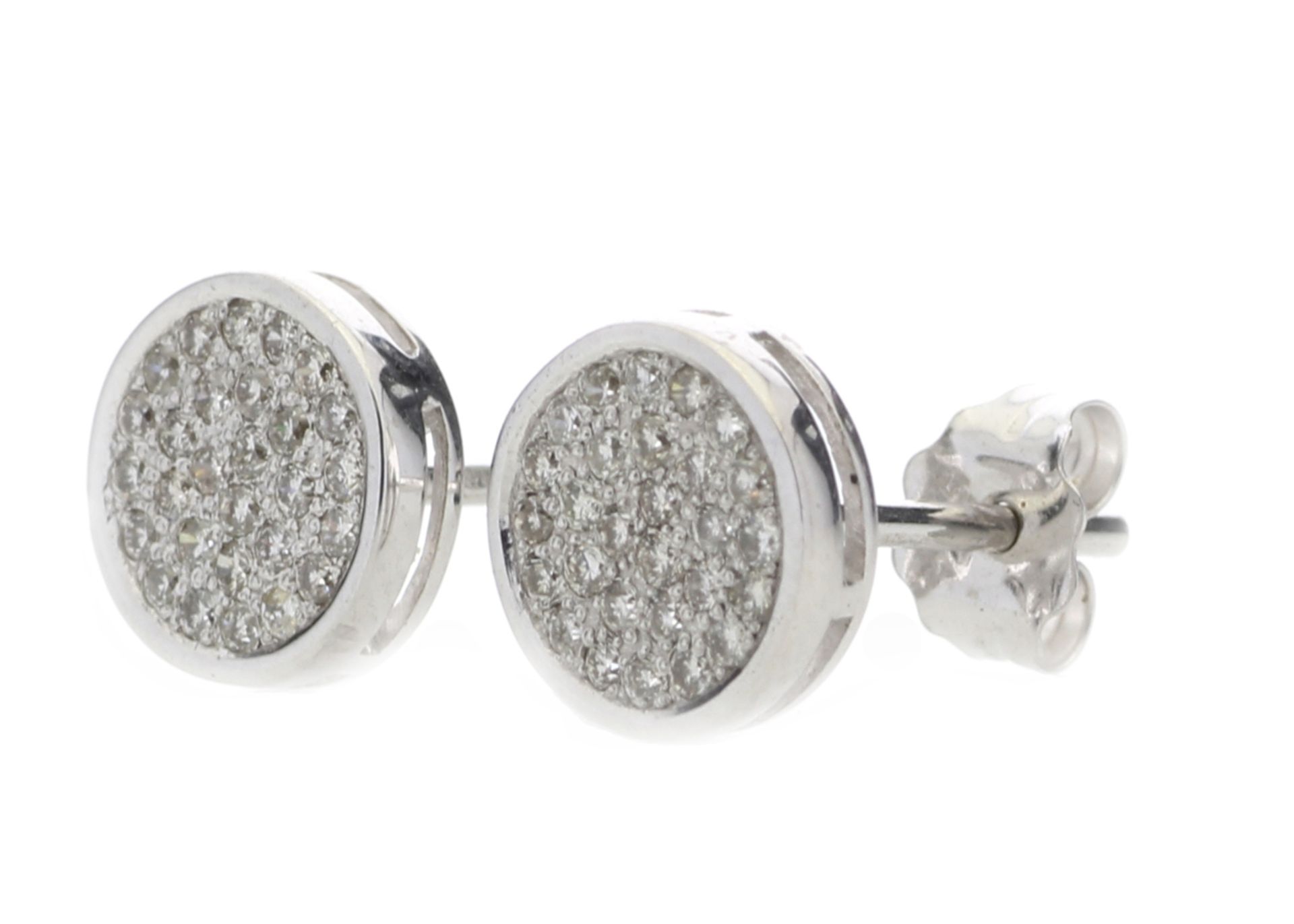 9ct White Gold Diamond Cluster Earring 0.28 Carats - Image 2 of 4