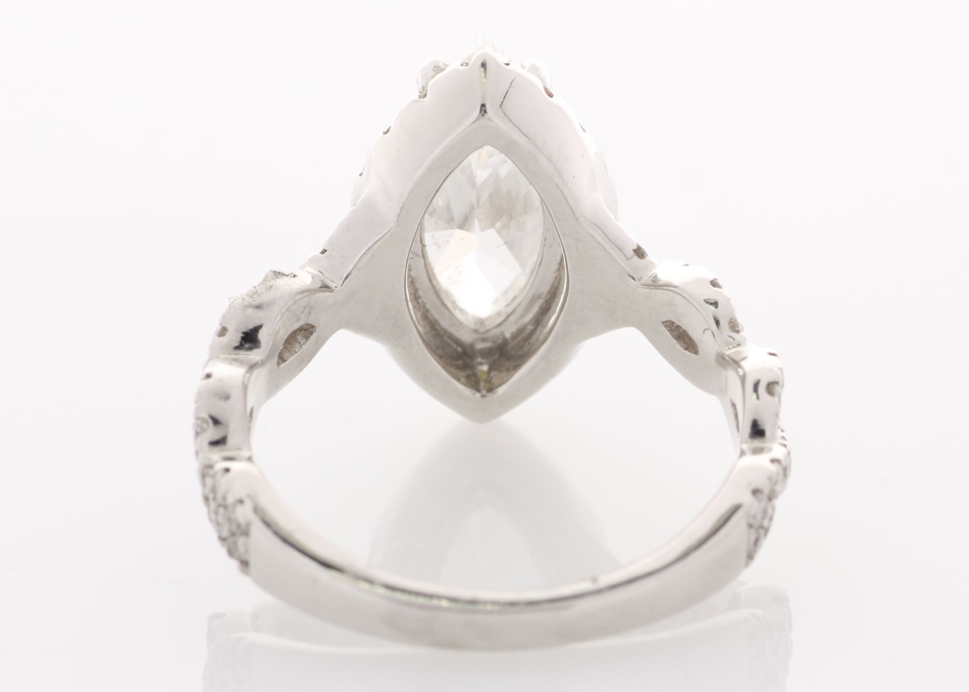 18ct White Gold Marquise Halo Diamond Ring 2.02 Carats - Image 4 of 5