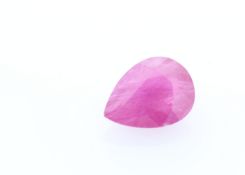 Loose Ruby Pear Shape Burmese 1.24 Carats