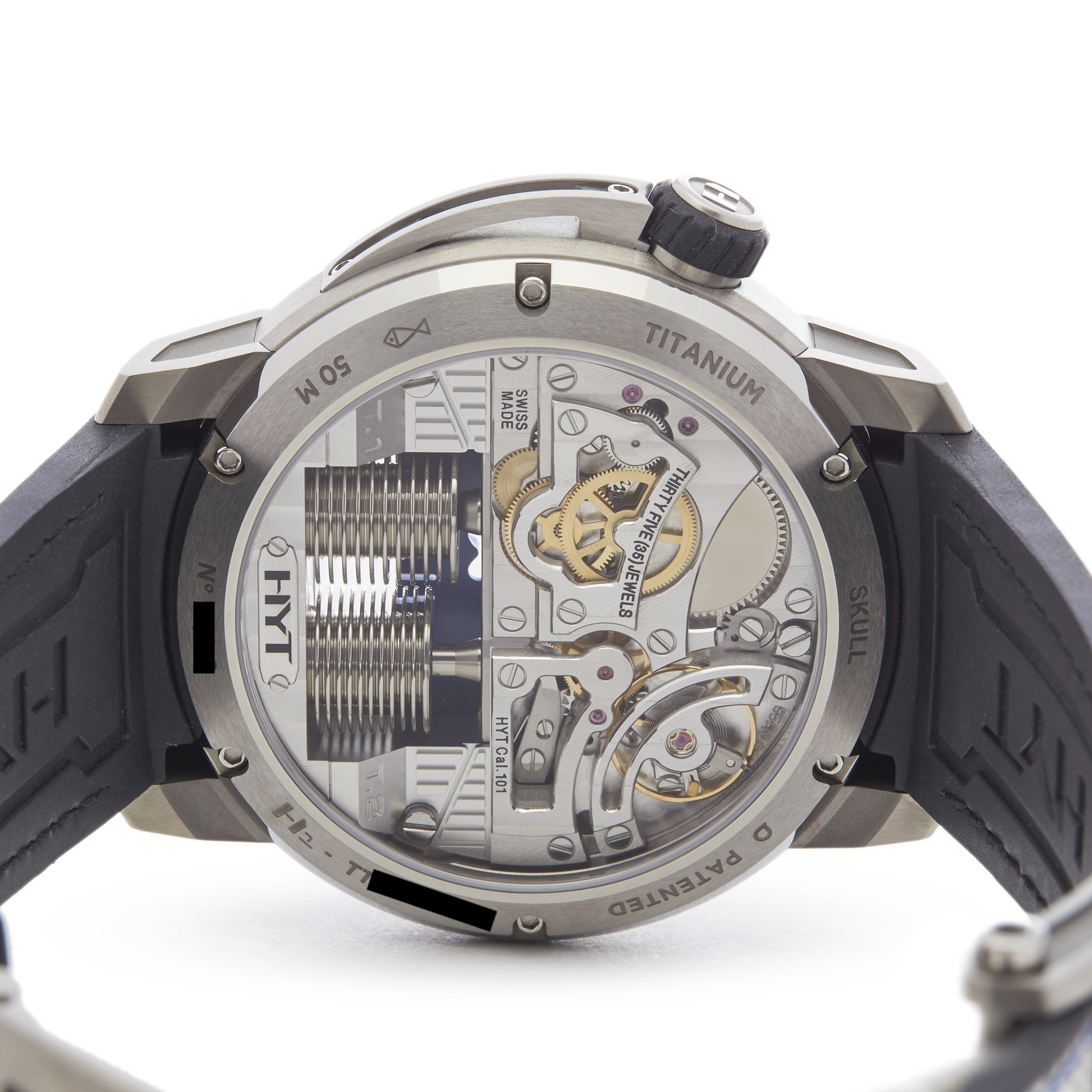 HYT Skull S48-TT-33-BF-RA Men Titanium Watch - Image 4 of 8