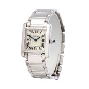 Cartier Tank Francaise W50012S3 or 2403 Ladies White Gold Watch