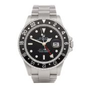 Rolex GMT-Master II 16710 Men Stainless Steel Rectangular Dial Watch