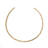 Cartier 18k Yellow, White & Rose Gold Twist Design Necklace