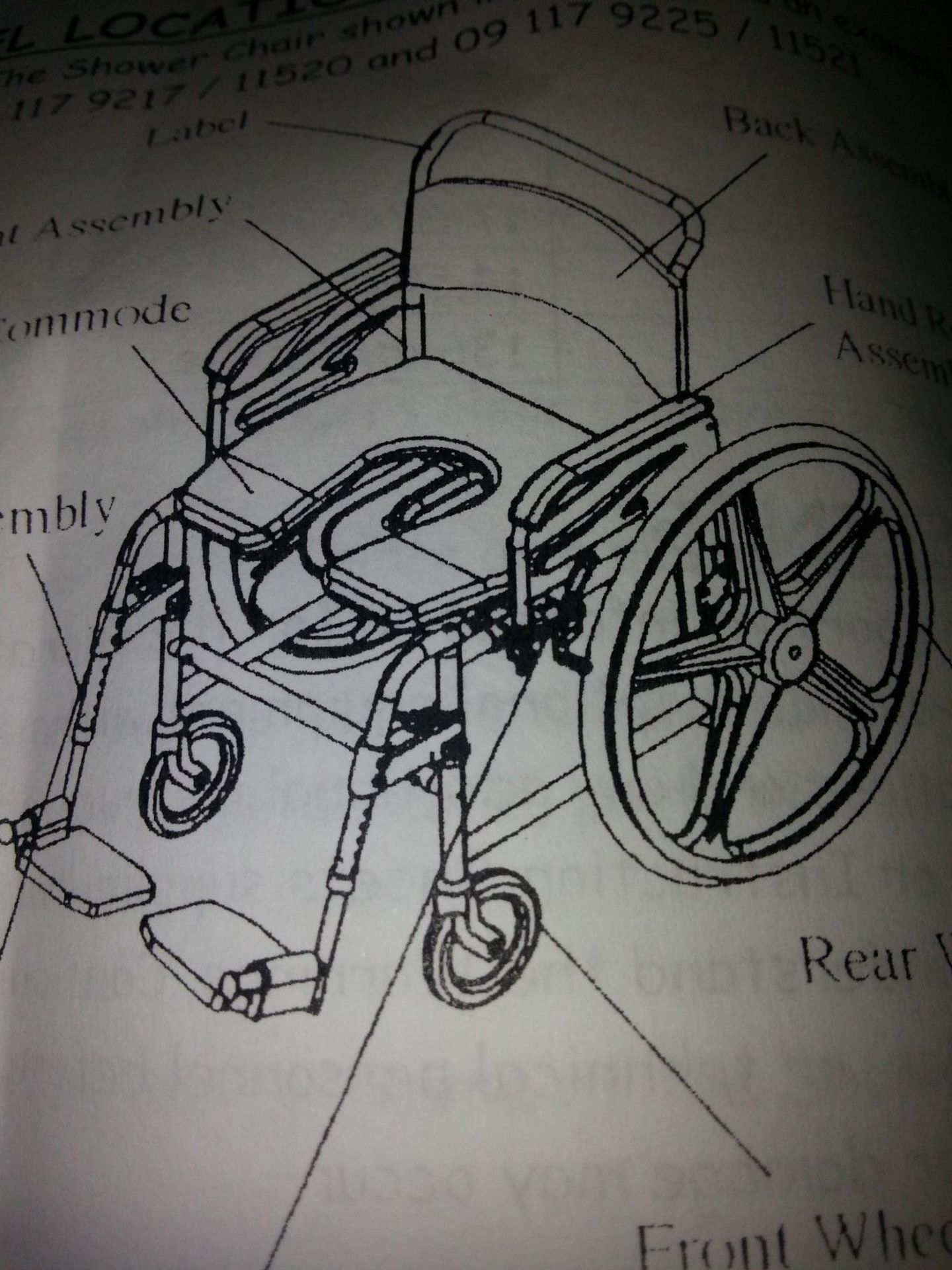 self propelled shower/commode chair (homecraft) - Image 5 of 5