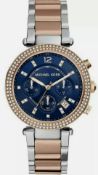 michael kors mk6141 ladies two tone chronograph watch