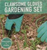 6 sets of clawsome gardening gloves & knee pad set