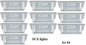 10 x jcc recessed lights, silver finish