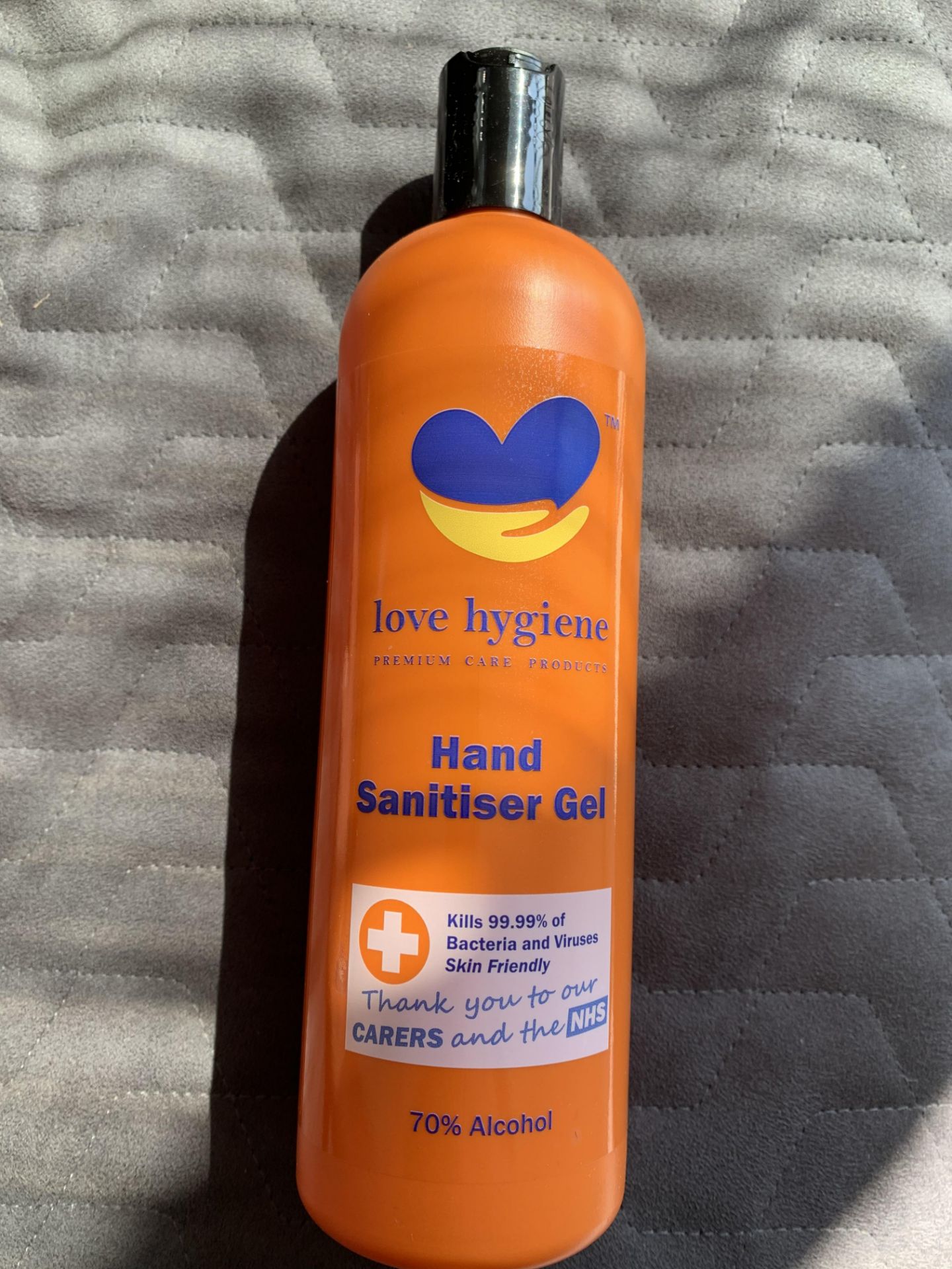 love hygiene 70% alcohol hand sanitiser with full msds report made in uk