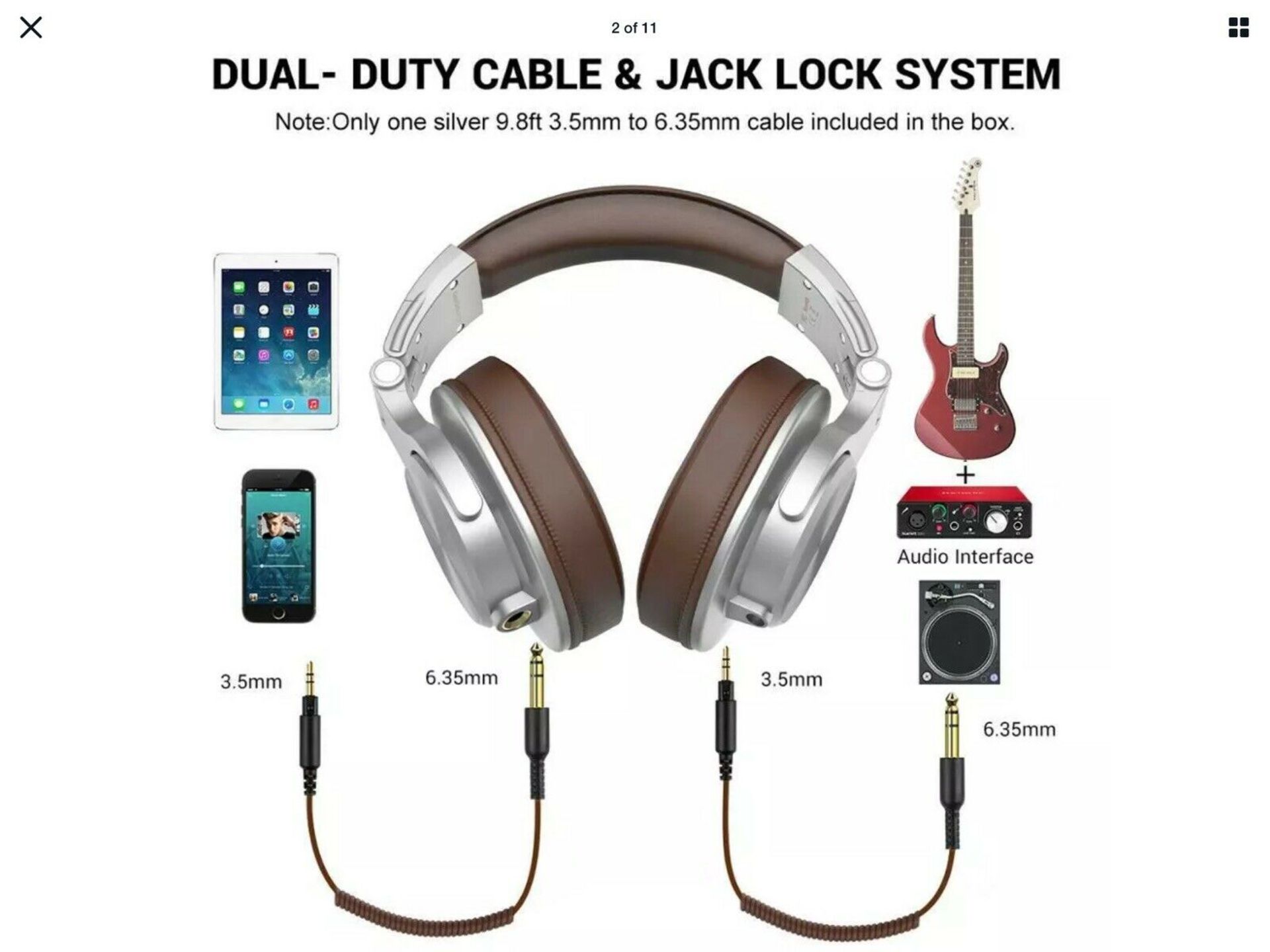 New 2020 Stock OneOdio Fusion A70 Bluetooth/Wired Over Ear Hi Fi DJ Headphones Upgraded chip Version - Image 5 of 6