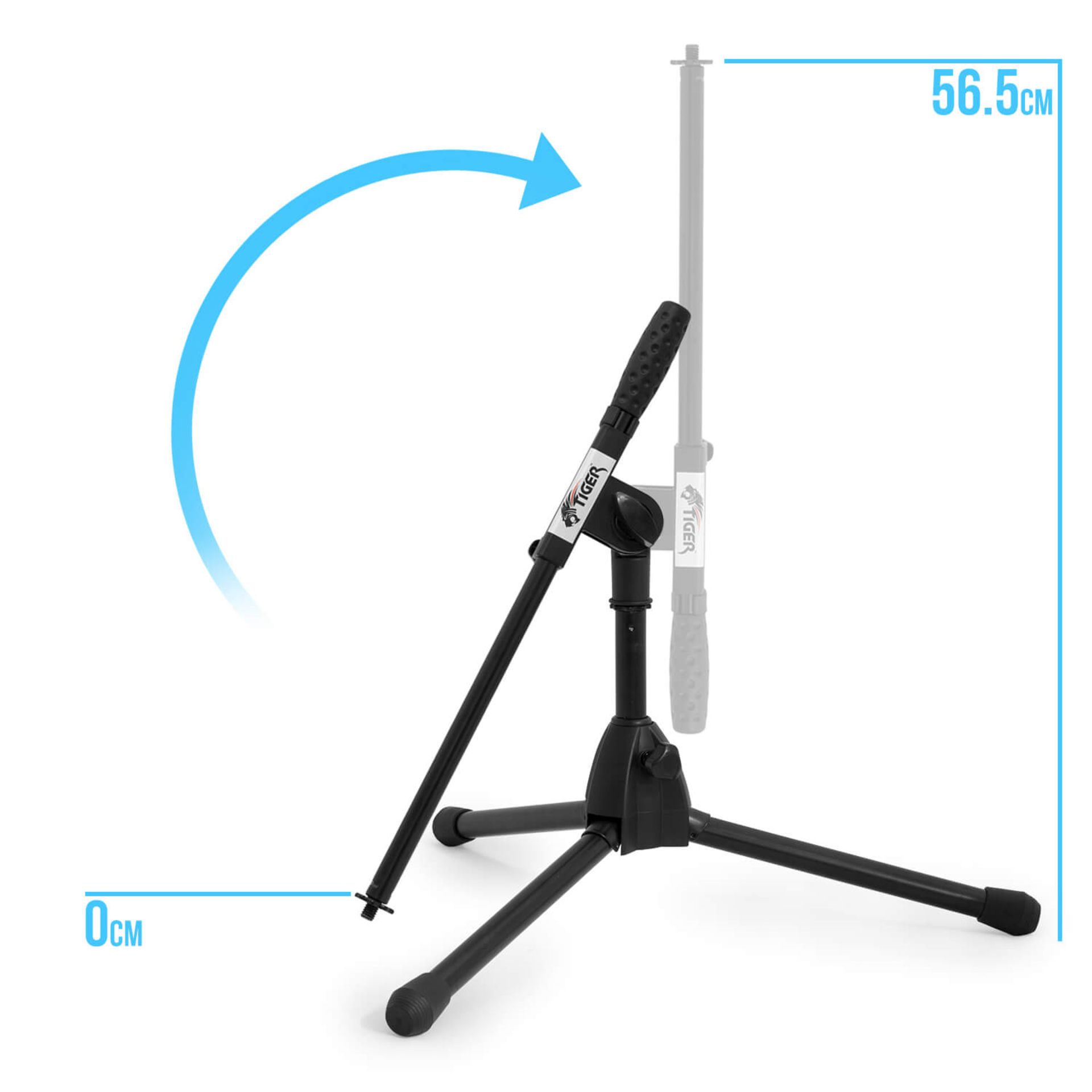 Tiger MCA49-BK Low Level Floor & Desktop Boom Microphone Stand Ð Bass Drum, Guitar Cab Mic Stand - Image 2 of 3