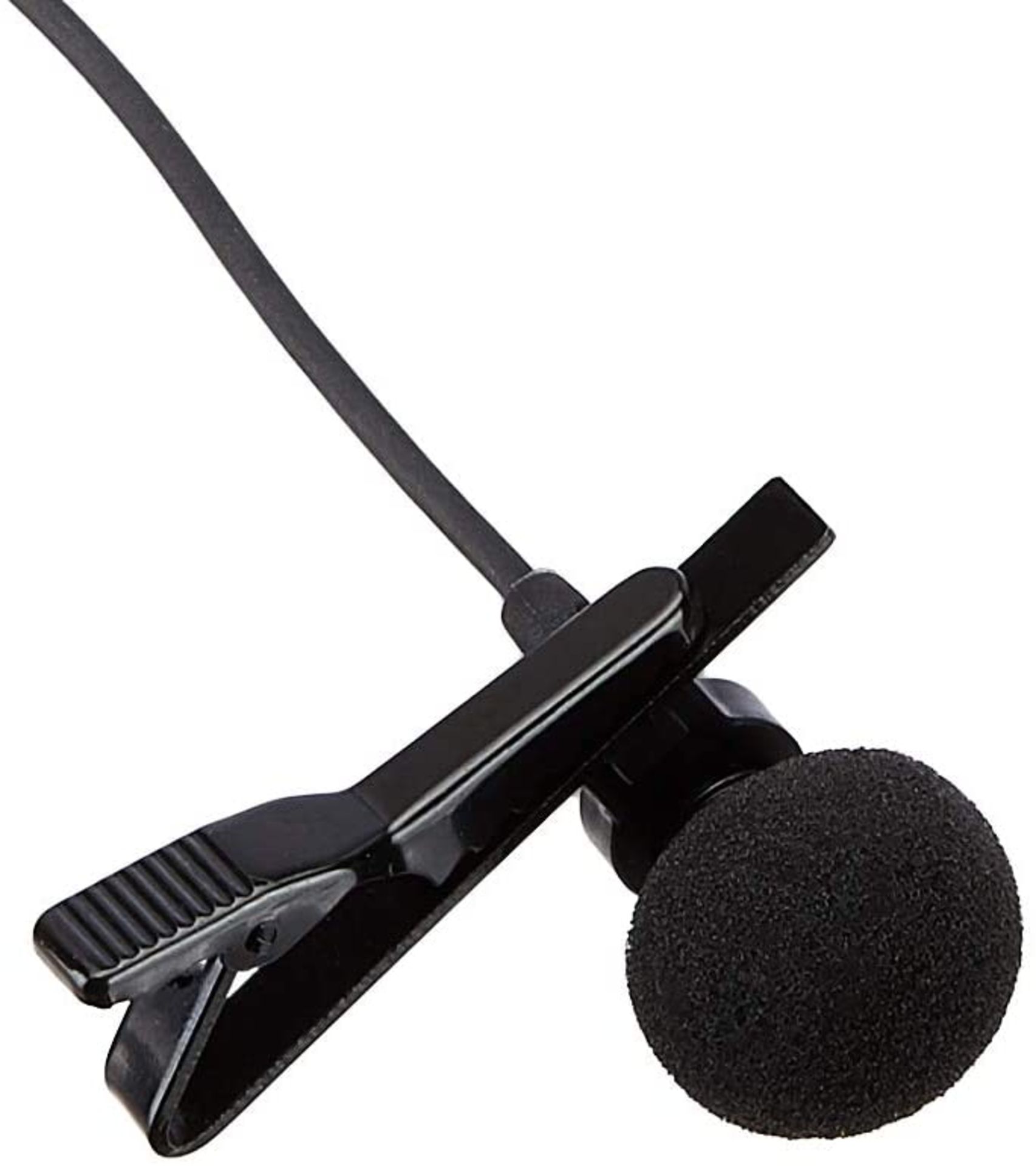 Amazon Basics Lapel Microphone _ Omnidirectional Mic - Black - Image 2 of 3