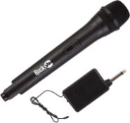 RockJam RJWM33-BK High-Fidelity Wireless Microphone for Karaoke and Home - Black RRP £24.99
