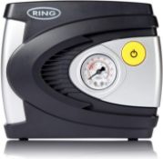 Ring RAC610 12V Analogue Tyre Inflator, Air Compressor Tyre Pump, 4.5 Min Tyre Inflation, Valve Adap