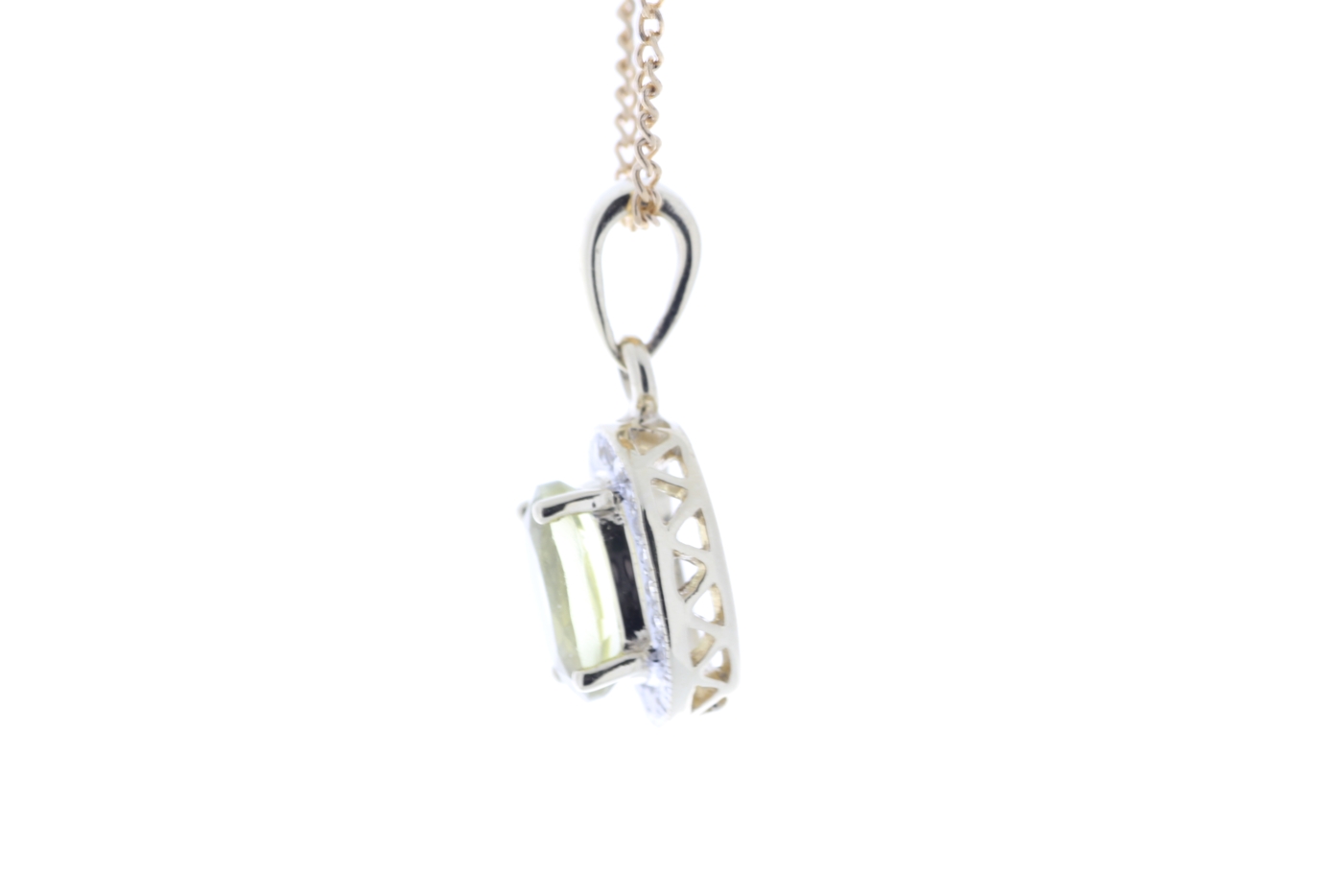 9ct Yellow Gold Diamond And Lemon Quartz Pendant - Image 4 of 4