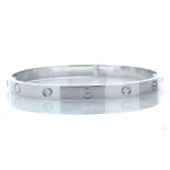 18ct White Gold Diamond Set Bangle 0.36 Carats