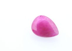 Loose Pear Shape Burmese Ruby 1.35 Carats