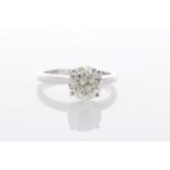 18ct White Gold Single Stone Prong Set Diamond Ring 2.02 Carats