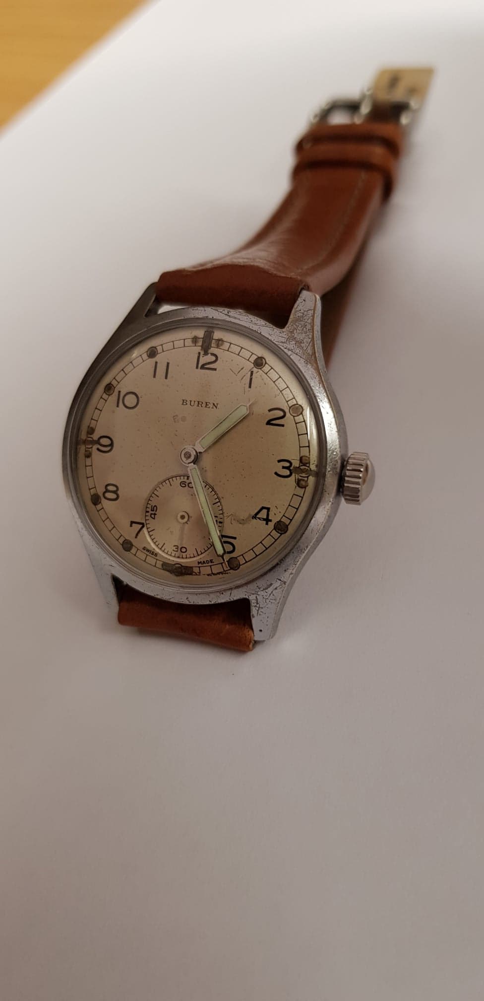 WW2 Buren ATP Military Wristwatch Serviced - Image 6 of 16