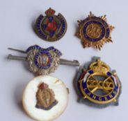 Set Of 5 Vintage Sweetheart Brooches