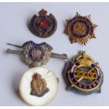 Set Of 5 Vintage Sweetheart Brooches