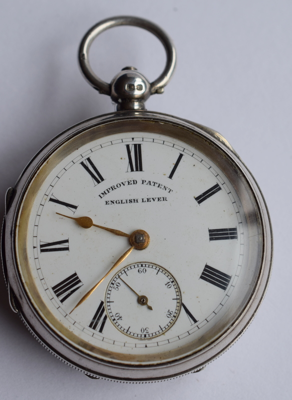 Silver Improved Patent English Lever Pocket Watch