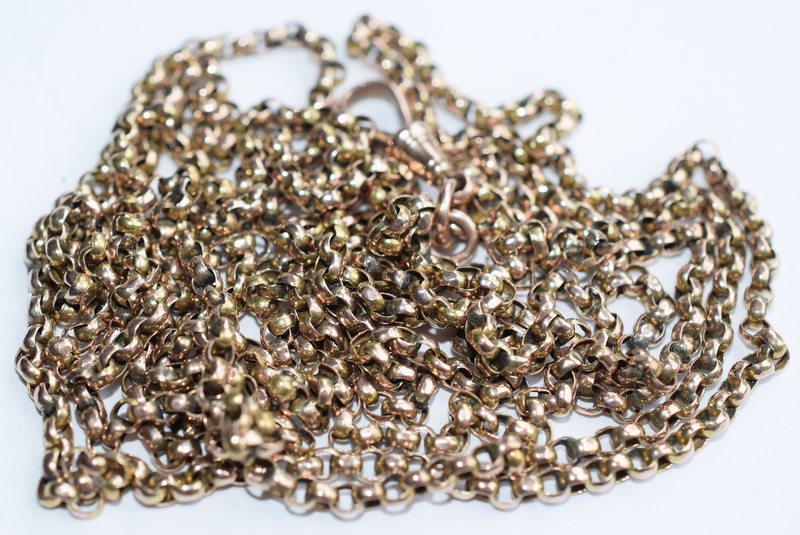 9ct Gold Muff Chain 60 Inches