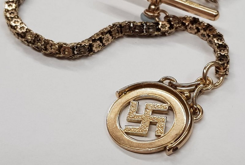 9ct Gold Albert Watch Chain With T Bar And Swivel Fob - Image 7 of 8