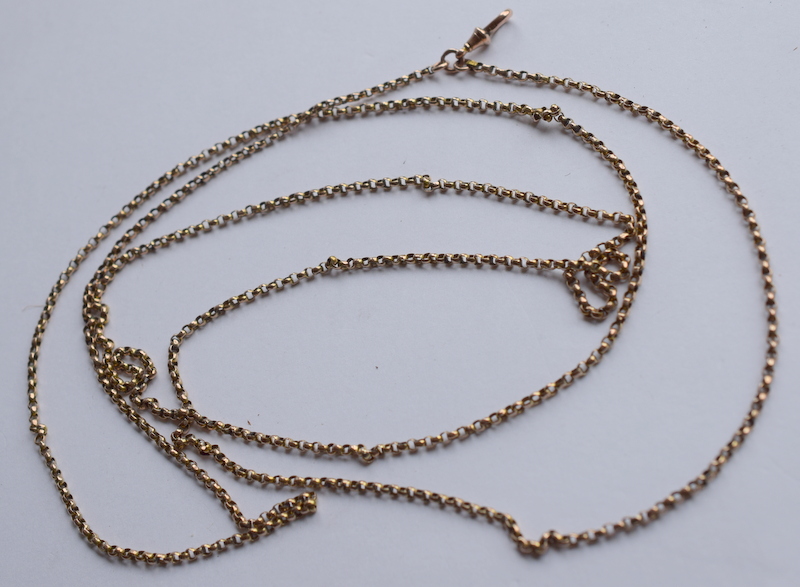 9ct Gold Muff Chain 60 Inches - Image 2 of 5