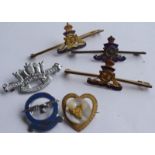 Set Of 6 Vintage Sweetheart Brooches