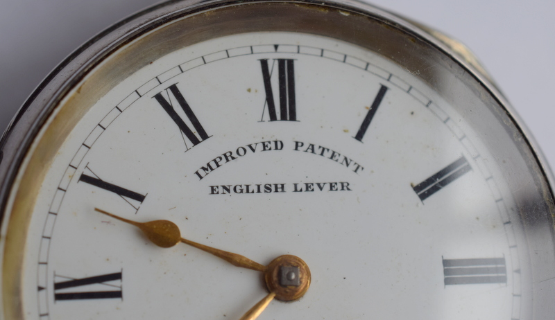 Silver Improved Patent English Lever Pocket Watch - Image 2 of 4