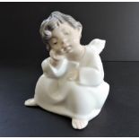 Lladro Angel Thinking Figurine