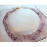 Lilac Quartz Crystal Necklace