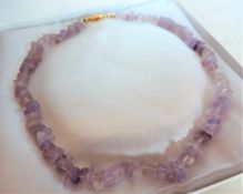 Lilac Quartz Crystal Necklace