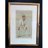 Original Antique VANITY FAIR SPY Lithograph - A. N. Hornby 'Monkey'