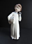 Lladro Nao Figurine Boy at Bedtime